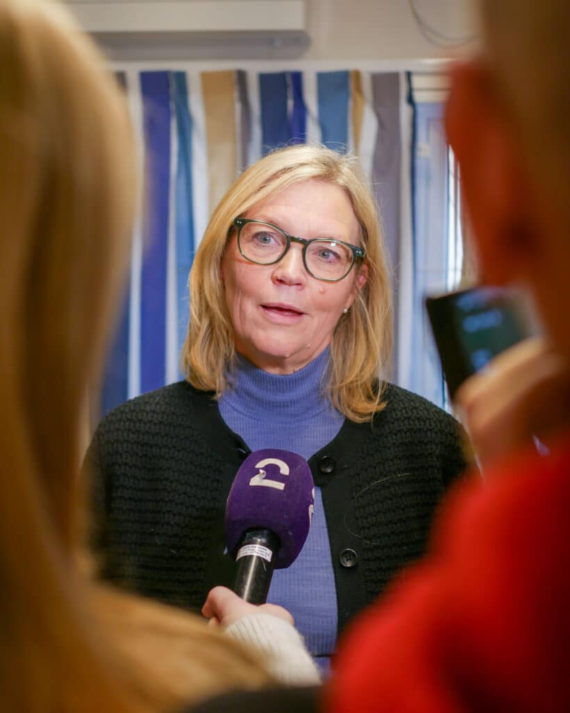 Nina Melsom i NHO intervjues av TV2 om de 5 rådene til arbeidsgivere.