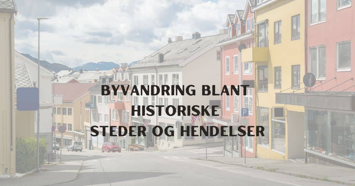 Deltakere fra turgruppa på byvandring i Kristiansund sentrum.