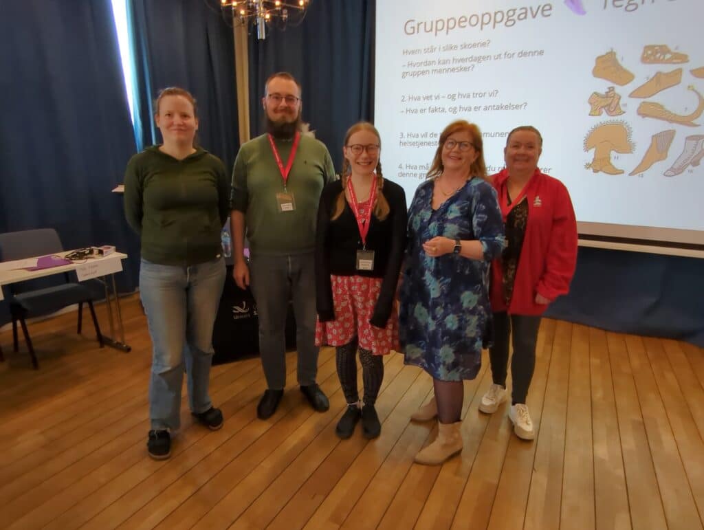 Bilde fra Fylkesårsmøtet i Tromsø april 2026, delegater fra Mental Helse Senja.